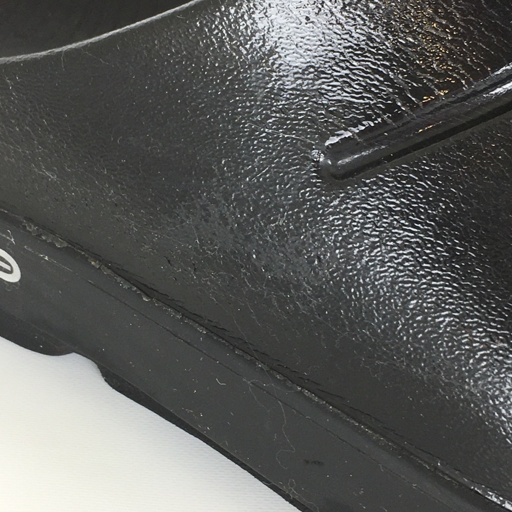 OOFOS Oocloog Luxe Recovery Shoes Men’s Size 9 Comfort Slip On Mules Clogs Black - Picture 5 of 14